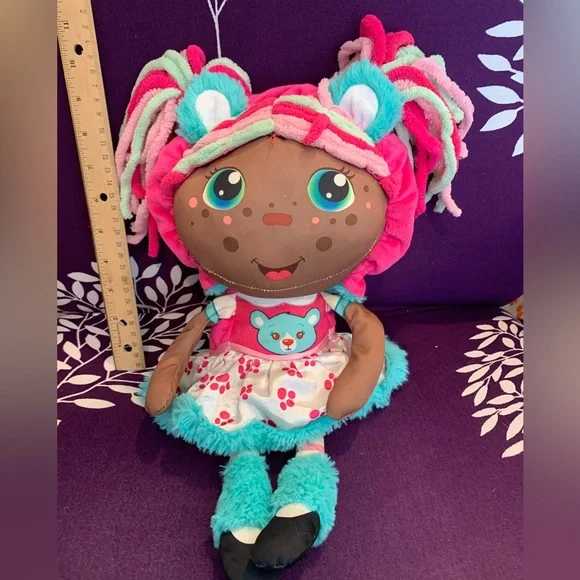 Flipazoo Toys Zoey Snuggly Bear Rare Dark Skin Flip Zee Girls